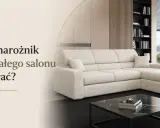 Jaki narożnik do małego salonu wybrać? Jasny, wygodny narożnik w nowoczesnym wnętrzu z widokiem na góry.