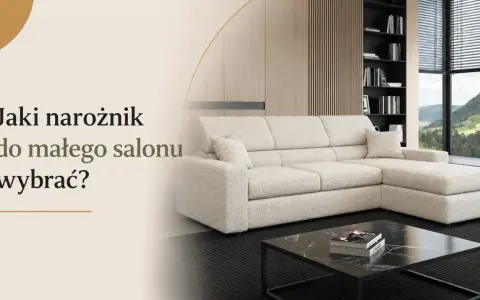 Jaki narożnik do małego salonu wybrać? Jasny, wygodny narożnik w nowoczesnym wnętrzu z widokiem na góry.