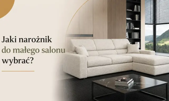 Jaki narożnik do małego salonu wybrać? Jasny, wygodny narożnik w nowoczesnym wnętrzu z widokiem na góry.